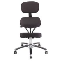 Tabouret Ergo Pro Nero – Sgabello Ergonomico Professionale con Seduta e Appoggio Ginocchia in Memory Foam
