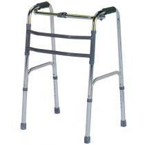 Deambulatore Walker Articolato Pieghevole con Doppia Sbarra