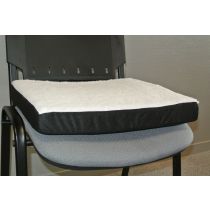 Identites cuscino per seduta con gel e schiuma poliestere polare lavabile 46,5x38x7 cm nero bianco