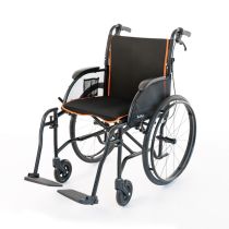 FEATHERCHAIR Sedia a Rotelle Manuale Ultra-Leggera e Pieghevole – 9,1 kg, Smontabile, Ruote a Sgancio Rapido, Schienale Pieghevole e Borsa di Trasporto