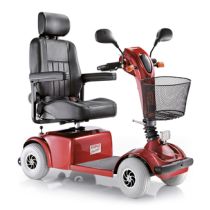 Surace Twist Scooter Elettrico 4 Ruote Rosso Sedile 360° Struttura Smontabile Autonomia 40 km