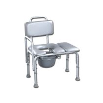 Gima sedia da bagno e doccia con struttura in alluminio, schienale e bacinella WC removibile, altezza regolabile