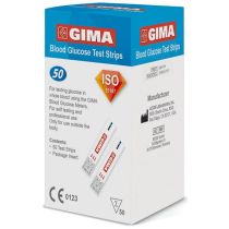 Gima strisce per la misurazione del glucosio nel sangue per glucometro confezione da 50 pezzi