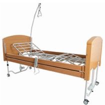 Wimed Gong Letto Elettrico Allungabile in Legno con Sponde Regolabili e Ruote con Freno