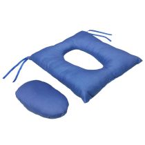 Demarta Virginio Devimed cuscino antidecubito con foro centrale in poliestere e rivestimento cotone