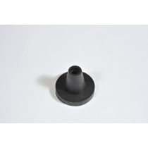 Identites puntale per bastone da passeggio in materiale resistente nero altezza 9 cm diametro 8 cm per tubi 19 mm