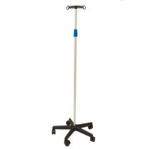 Asta Portaflebo con Ruote in Alluminio Regolabile 125-225 cm