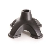 Mopedia puntale in gomma con base appesantita per bastone nero per tubo 18-19 mm