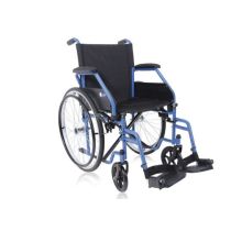 Ardea Start carrozzina pieghevole con telaio in acciaio verniciato e seduta in nylon nero imbottito