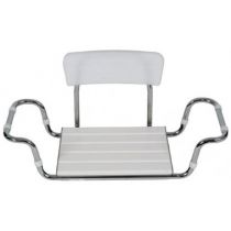 Sedile Vasca da Bagno in Plastica con Schienale Regolabile 50-70 cm