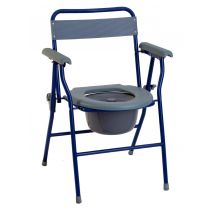 Sedia WC Pieghevole in Acciaio con Secchio Estraibile