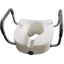 Rialzo WC a Vite con Braccioli Estraibili 12,5 cm - Polietilene