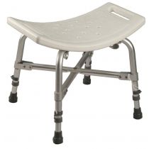 Sedile da Doccia Bariatrico Regolabile in Plastica e Alluminio