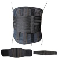 Bmedica corsetto lombare con doppia chiusura velcro nero nylon ed elastan altezza 28 cm