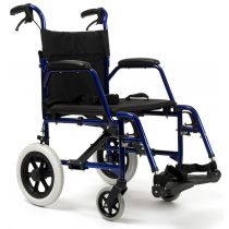 Bobby - Carrozzina Pieghevole in Alluminio Blu/Nero