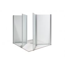 Box Doccia a Soffietto H100 cm per Piatto Filo Pavimento