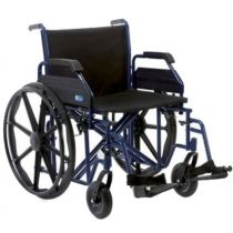 Ardea Serie Plus carrozzina pieghevole bariatrica in acciaio con seduta e schienale in nylon nero