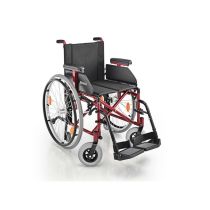 Surace S13 Carrozzella Pieghevole in Alluminio e Acciaio con Braccioli e Pedane Regolabili