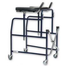 Deambulatore Antibrachiale Pieghevole con Tavolo in Acciaio Blu