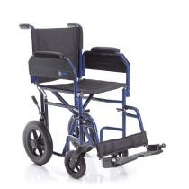 Ardea Skinny Go carrozzina da transito in acciaio verniciato con seduta e schienale in nylon nero