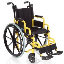 Ardea Kiddy carrozzina pieghevole per bambini in acciaio giallo con ruote in alluminio e seduta in nylon