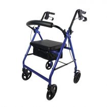 Deambulatore Rollator Pieghevole in Alluminio con 4 Ruote Grandi