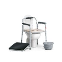 Surace S 95 Rialzo Comoda in Alluminio con Braccioli Imbottiti e Piedini Regolabili