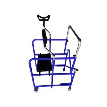 Deambulatore Ascellare Pieghevole con 4 Ruote e Seduta - Supporto per Anziani e Riabilitazione