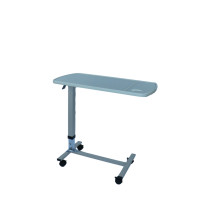 Tavolino Servitore Regolabile in Acciaio con Ruote e Piano in ABS