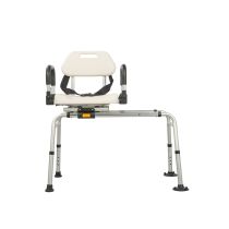 Sedile di Trasferimento Vasca da Bagno Girevole a 360° e Scorrevole in Alluminio