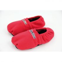 Identites HotSox pantofole riscaldanti con rivestimento soffice e imbottitura ai semi di miglio rosse