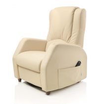 Poltrona relax in ecopelle elevabile e reclinabile