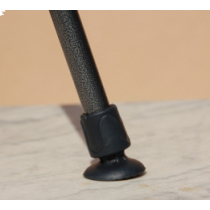 Identites set di 10 puntali per canna inglese diametro 19 mm in gomma rinforzata con metallo nero