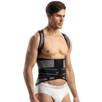 Pavis 554 Corsetto Dorso-Lombo-Sacrale Modulare, Crema, Tessuto Semirigido, H 60 Cm