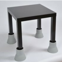 Identites set di 4 rialzi per mobili e letti diametro 9 cm base 15 cm portata 380 kg grigio