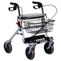 Termigea - Rollator Pieghevole con Sedile e Cestino - Grigio