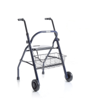 ZEUS - Deambulatore Rollator Pieghevole 2 Ruote con Seduta e Cestino