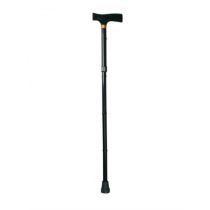 Mopedia bastone pieghevole in alluminio anodizzato regolabile da 77,5 a 87,5 cm colore nero