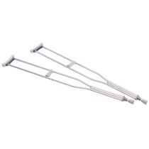 Moretti stampelle sottoascellari regolabili in alluminio leggero con puntali antiscivolo grigio 112,5-140 cm