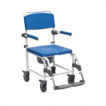 Aston - Sedia da Doccia con Ruote e Secchio - Alluminio Anticorrosione