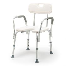 Sedia da Doccia Anatomica in Alluminio Regolabile con Braccioli