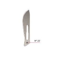 Prestige lama sterile monouso per manico n°4 in acciaio al carbonio tipo n. 22 confezione 100 pezzi