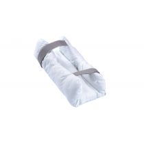 Levitas protezione antidecubito per gamba in fibra cava siliconata con rivestimento in poliestere e fodero in cotone bianco