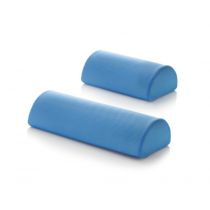 Kyara cuscino mezzo cilindro multiuso in memory foam blu con fodera lavabile in poliestere