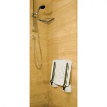 Sedile Doccia Profilo Pieghevole in Alluminio e Polipropilene Bianco