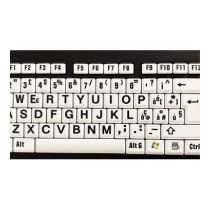 Tastiera Alto Contrasto Tasti Bianchi Caratteri Neri XL