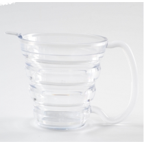 Identites tazza ergonomica in policarbonato trasparente con maniglia ampia capacità 30 cl