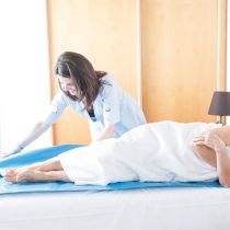 Telo Doccia Bagnoletto per Disabili e Anziani in PVC Blu