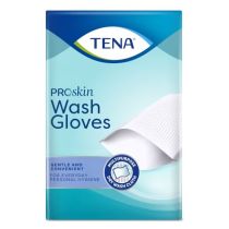 Manopola Monouso per Igiene Personale - TENA Wash Glove - Senza Barriera - Cartone da 6 confezioni