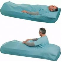 Tutone Lenzuolone Anticaduta in Poliestere Azzurro per Letti Singoli